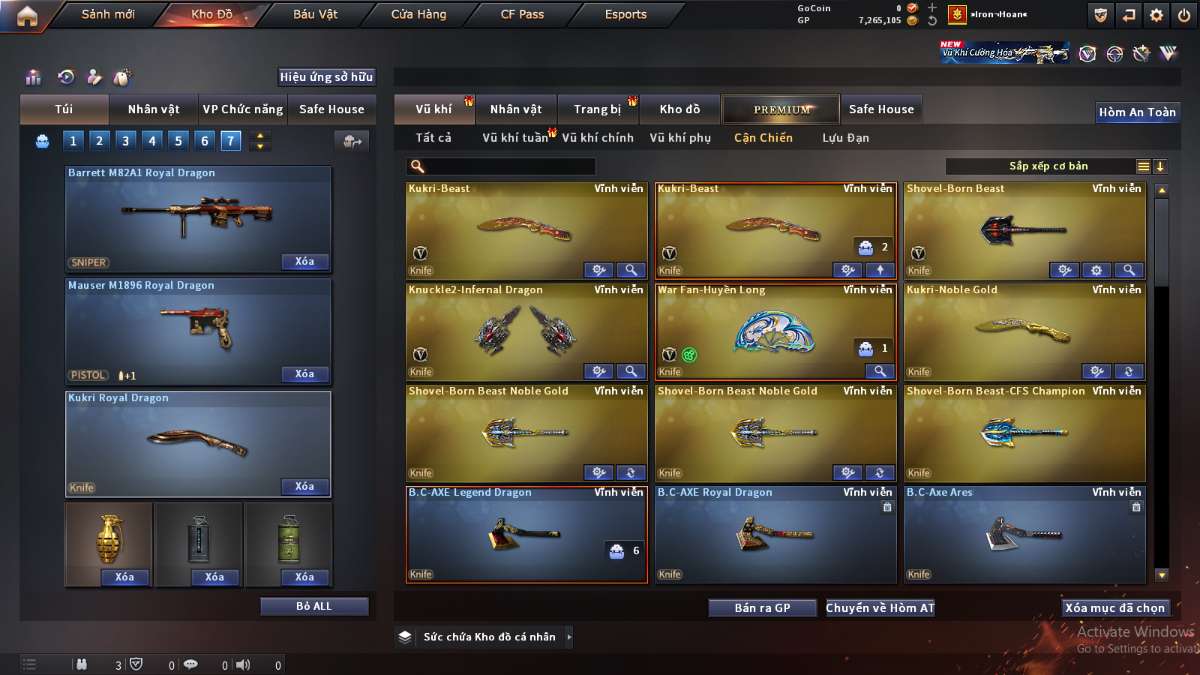 shop acc cf uy tin gia re